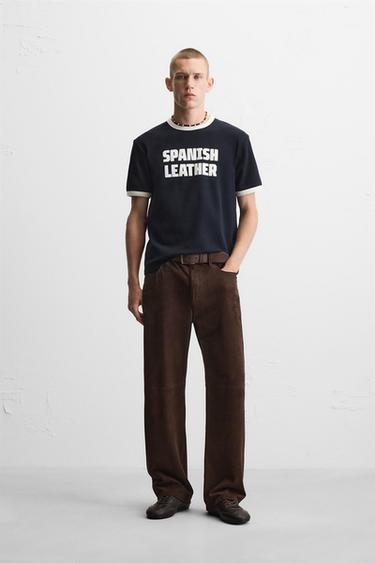 GUITARRICADELAFUENTE SLOGAN RIB T-SHIRT - Navy blue by Zara
