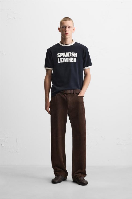 GUITARRICADELAFUENTE RIBBED TEXT T-SHIRT