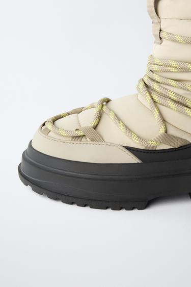 WATER-REPELLENT BOOTS - Ecru White by Zara - Image 5