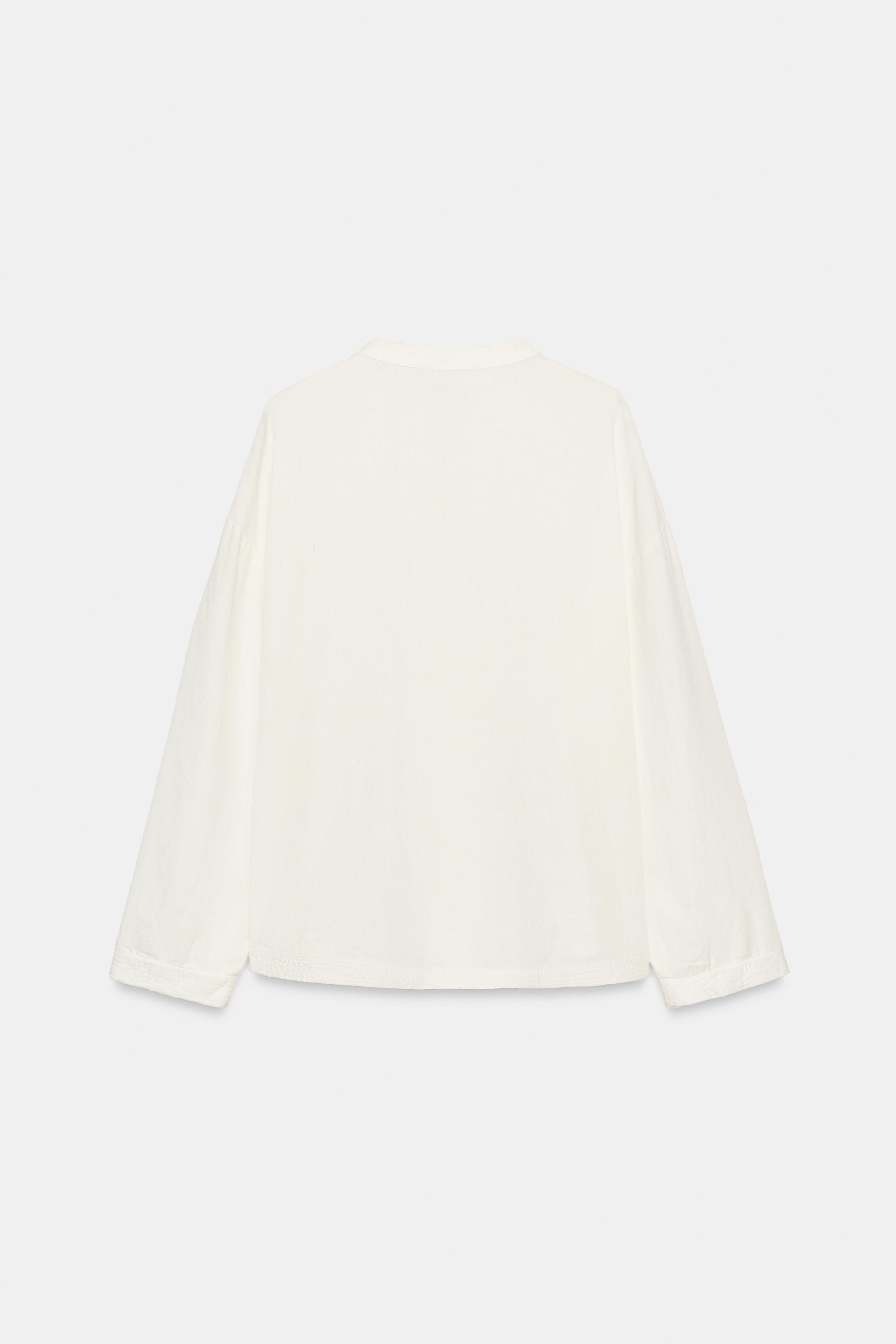 CHEMISE OVERSIZE EN LIN À ALAMARES