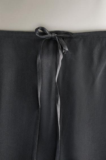 SILK TROUSERS - Dark grey by Zara - Image 2