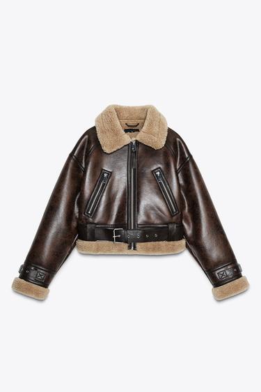 VESTE COURTE DOUBLE FACE - Marron foncé de Zara - Image 6
