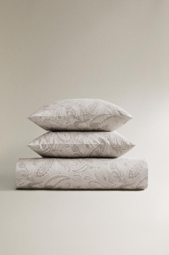 PAISLEYPRINT DUVET COVER Gray ZARA United States