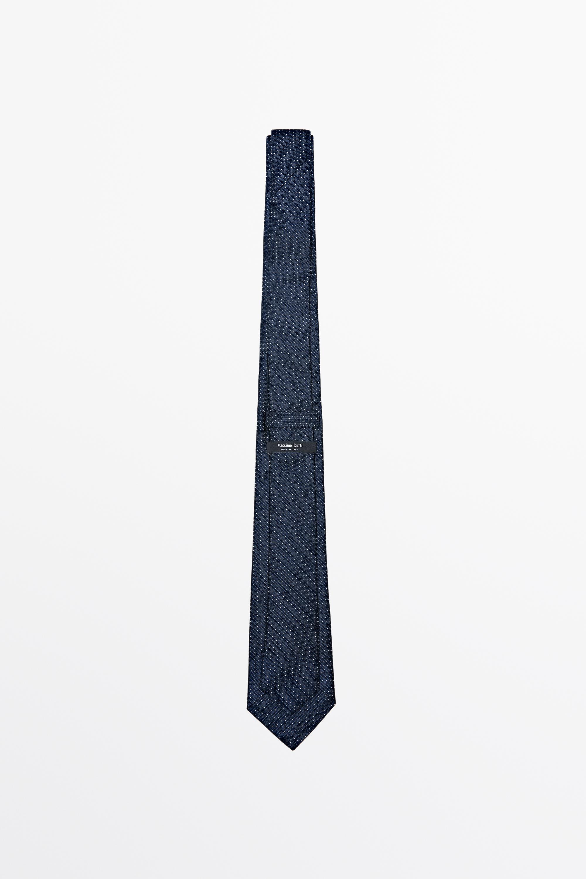 100% silk micro-polka dot tie
