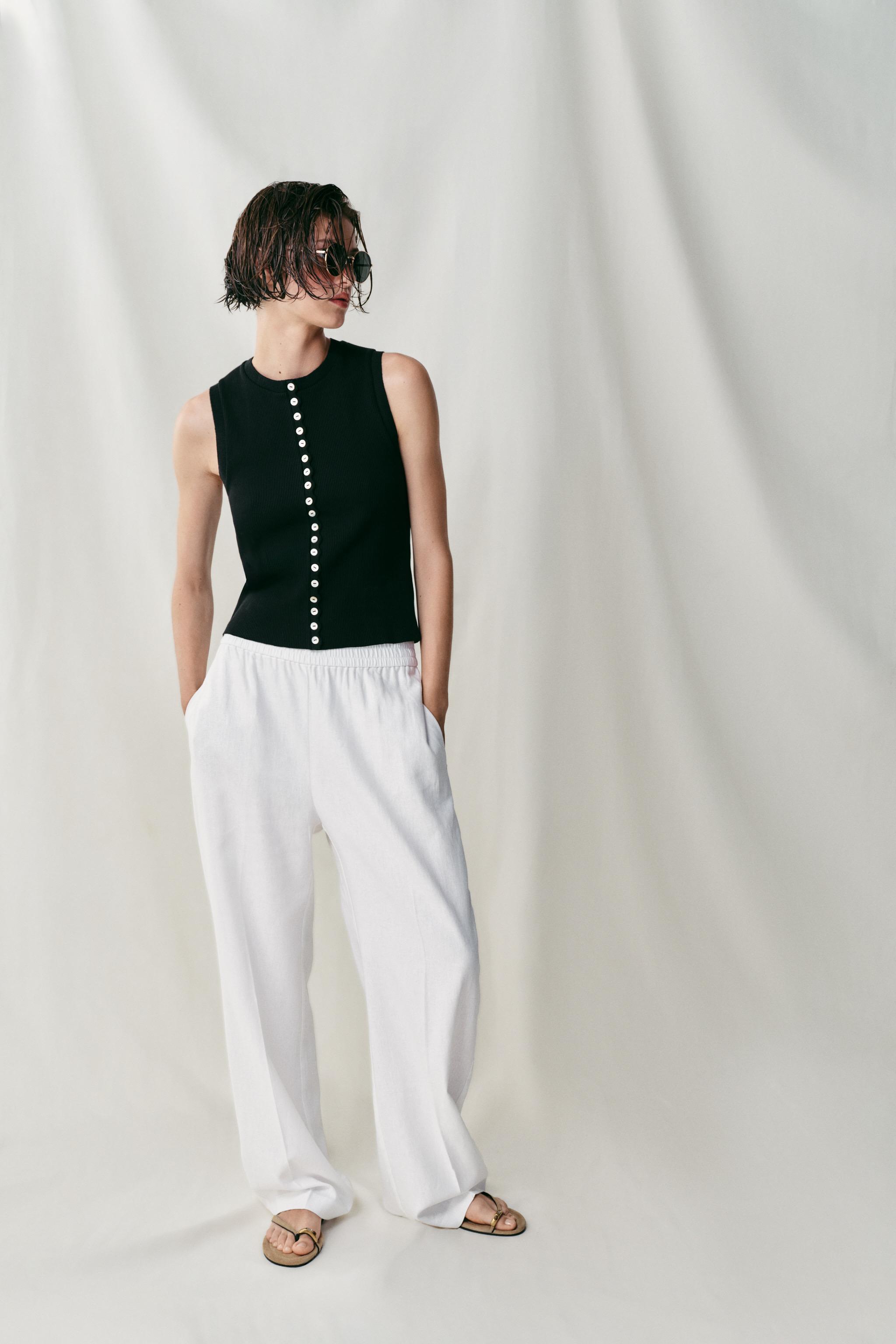 Женские топы Zara BUTTONED TOP