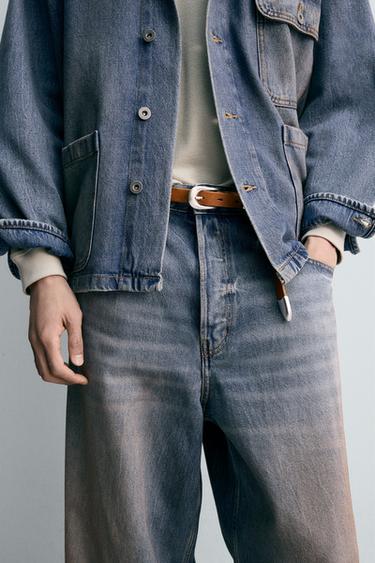 VINTAGE WASH BAGGY FIT JEANS - Mid-blue by Zara