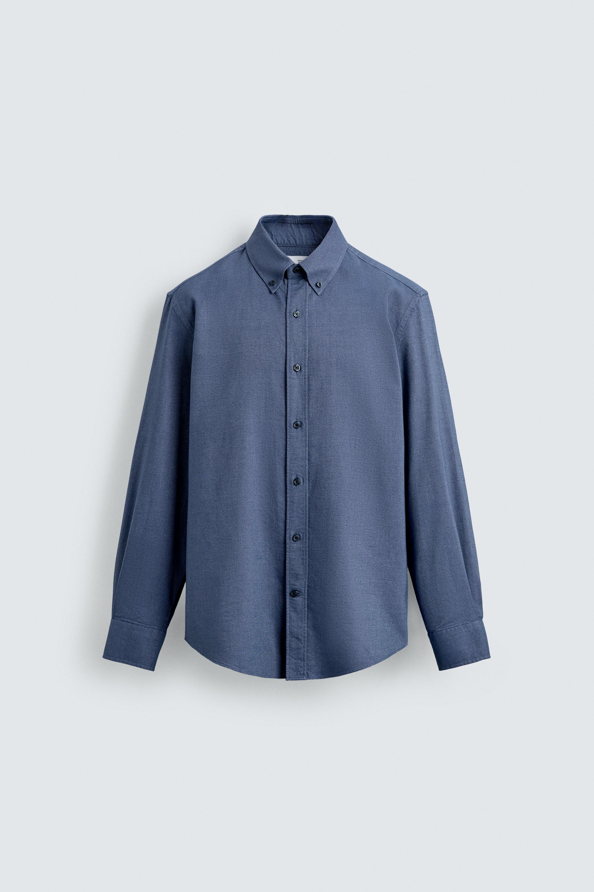 WASHED TEXTURED OXFORD SHIRT
