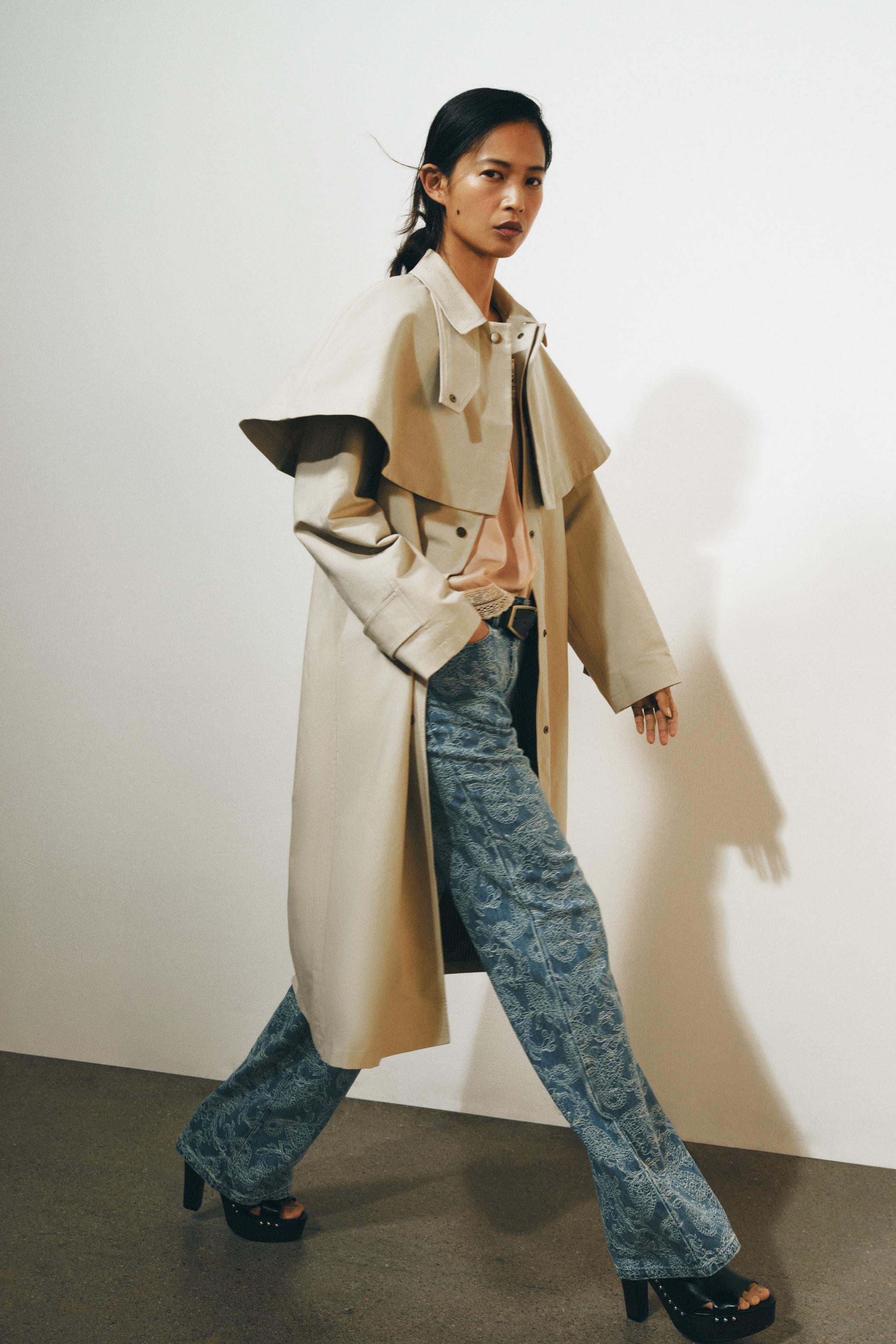 ZW COLLECTION CAPE TRENCH COAT