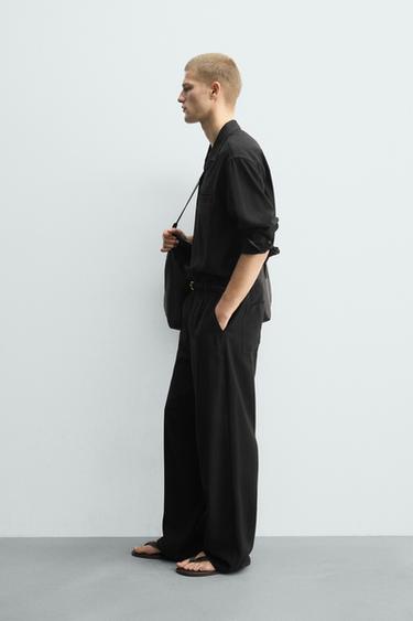 FLOWING RELAXED FIT SHIRT - Black by Zara - Image 3