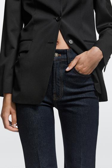 High-waist skinny flare jeans — Blue 2