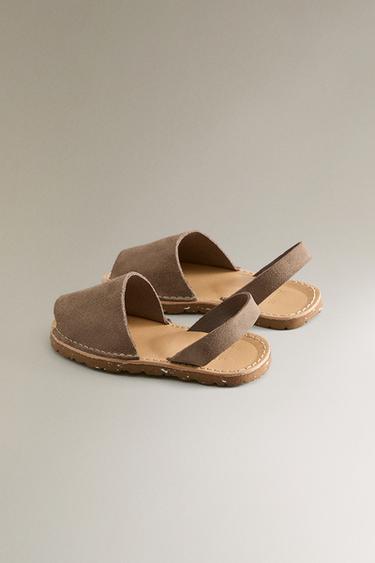 CHILDREN'S LEATHER SANDALS - Light beige by Zara - Image 3