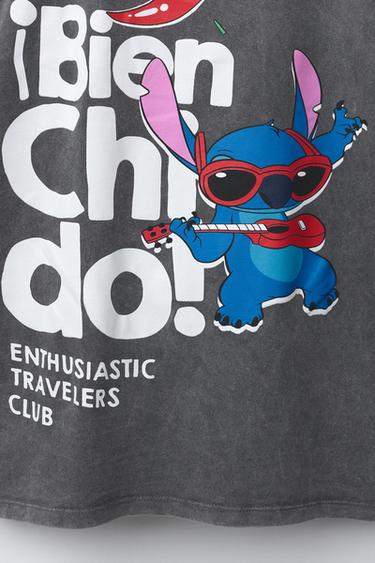 T-SHIRT DÉLAVÉ LILO & STITCH © DISNEY - Gris anthracite de Zara - Image 3