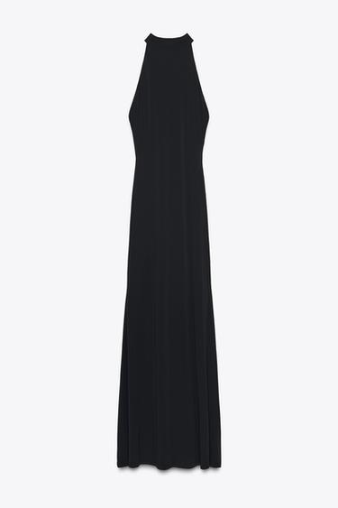 HALTER OPEN BACK MAXI DRESS - Black by Zara - Image 5