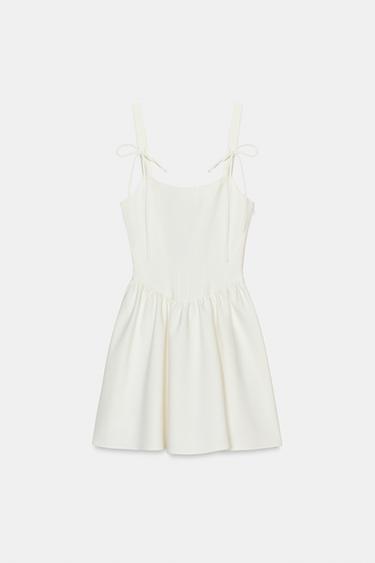 VESTIDO CORSETERO VOLUMEN - Blanco de Zara