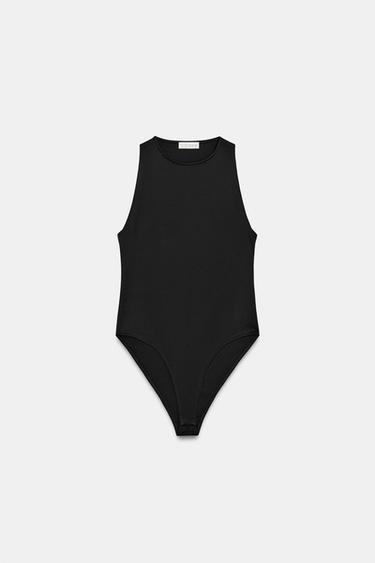 BODY HALTER POLIAMIDA - Negro de Zara