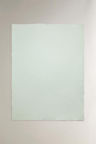 COTTON THROW WITH FRINGING - washed green by Zara - Image 0
