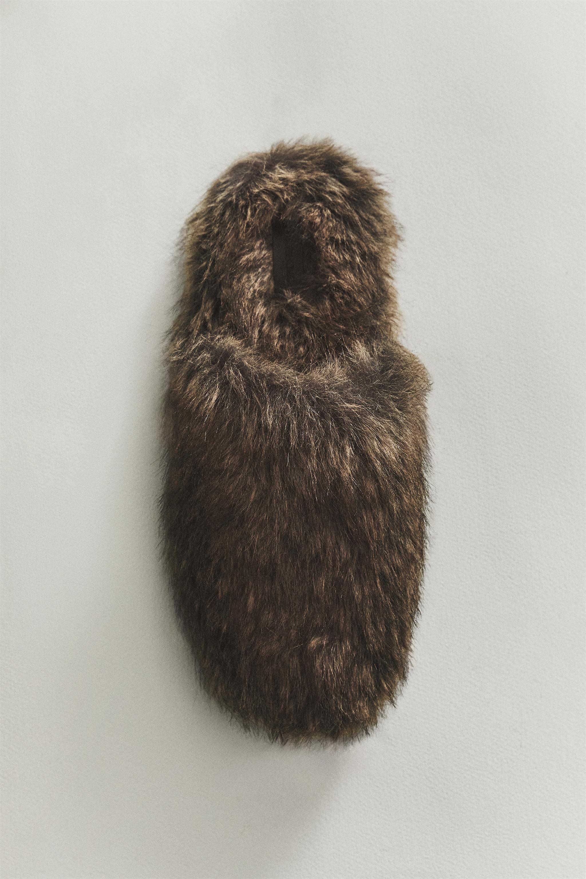 MARLED FAUX FUR SLIPPERS