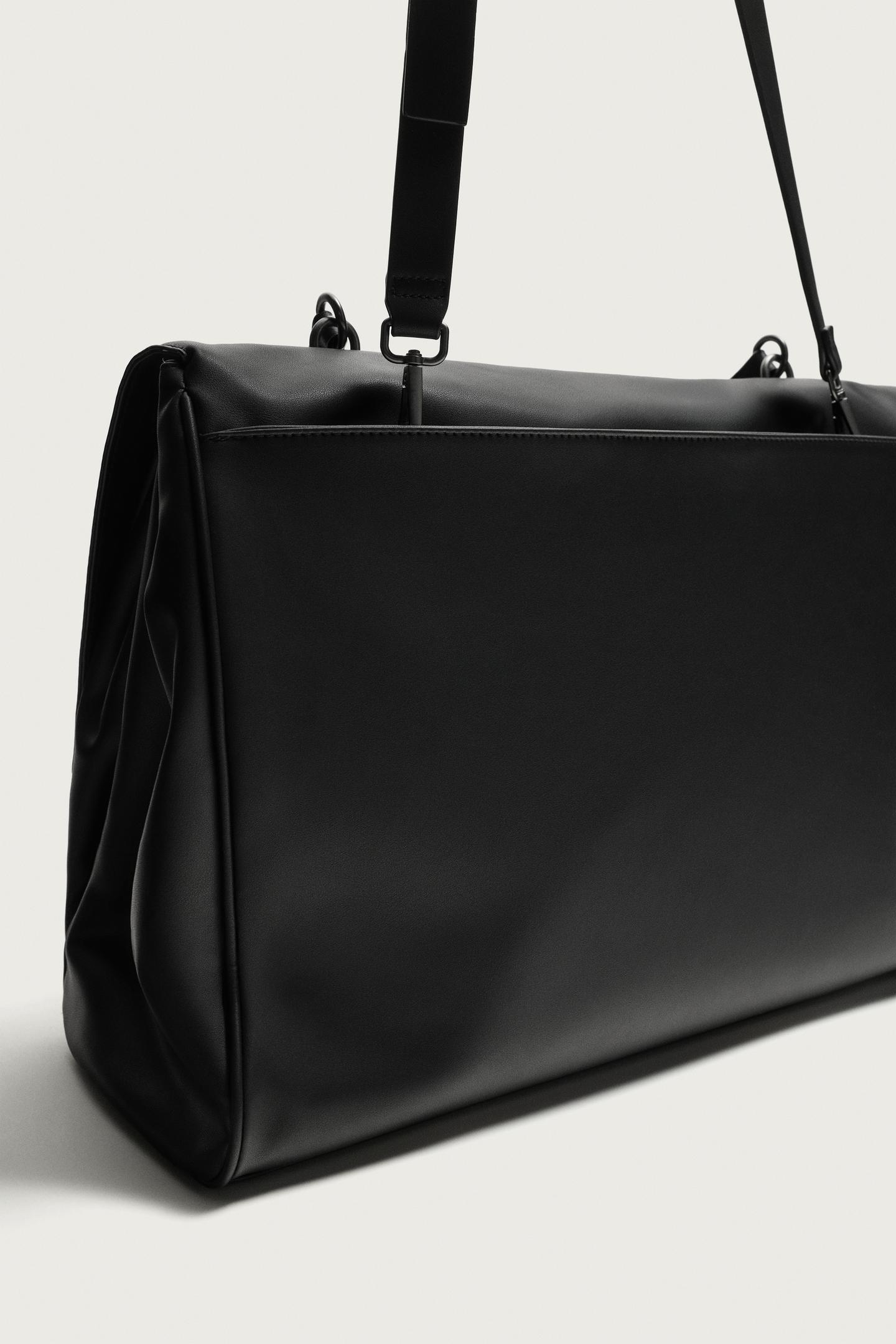 Мужская сумка Zara L Flap, цвет: Чёрный — фото 6