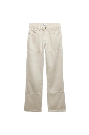 MID-RISE JEANS WITH PATCHES