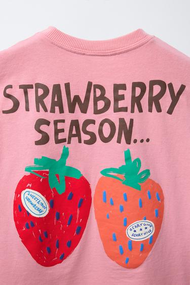 T-SHIRT IMPRIMÉ FRUITS - Rose pastel de Zara - Image 3