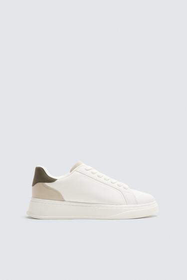 TRAINERS WITH HEEL DETAIL - Khaki Green by Zara