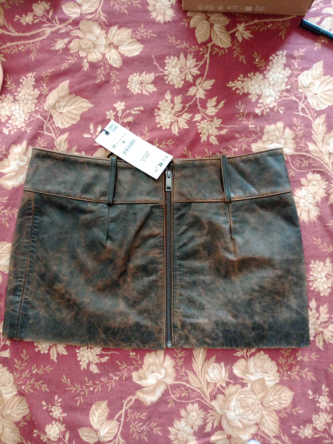 ZW COLLECTION LIMITED EDITION 100% LEATHER SHORT SKIRT - Image 3
