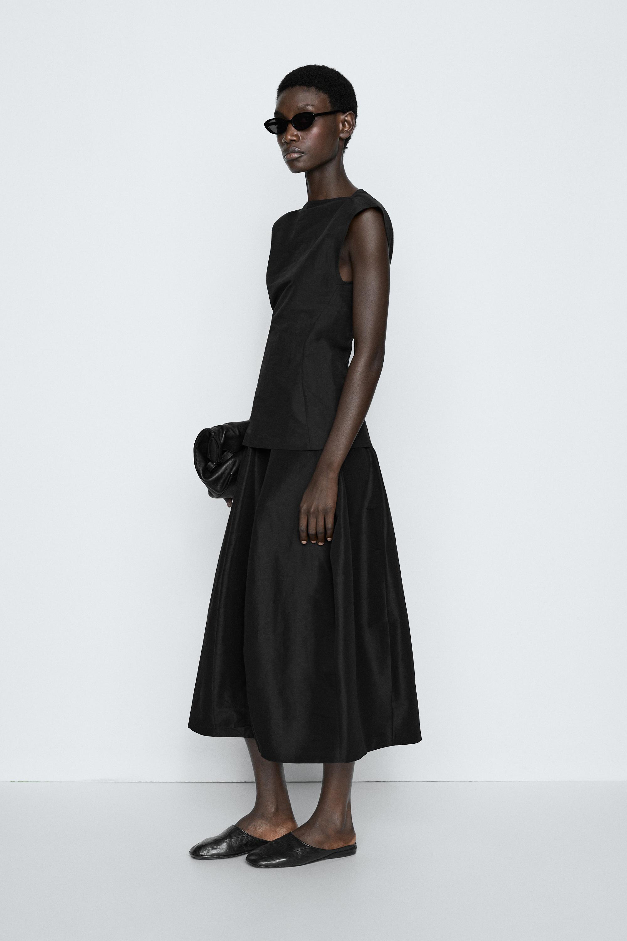 Flowing Seamed Midi Skirt - STUDIO