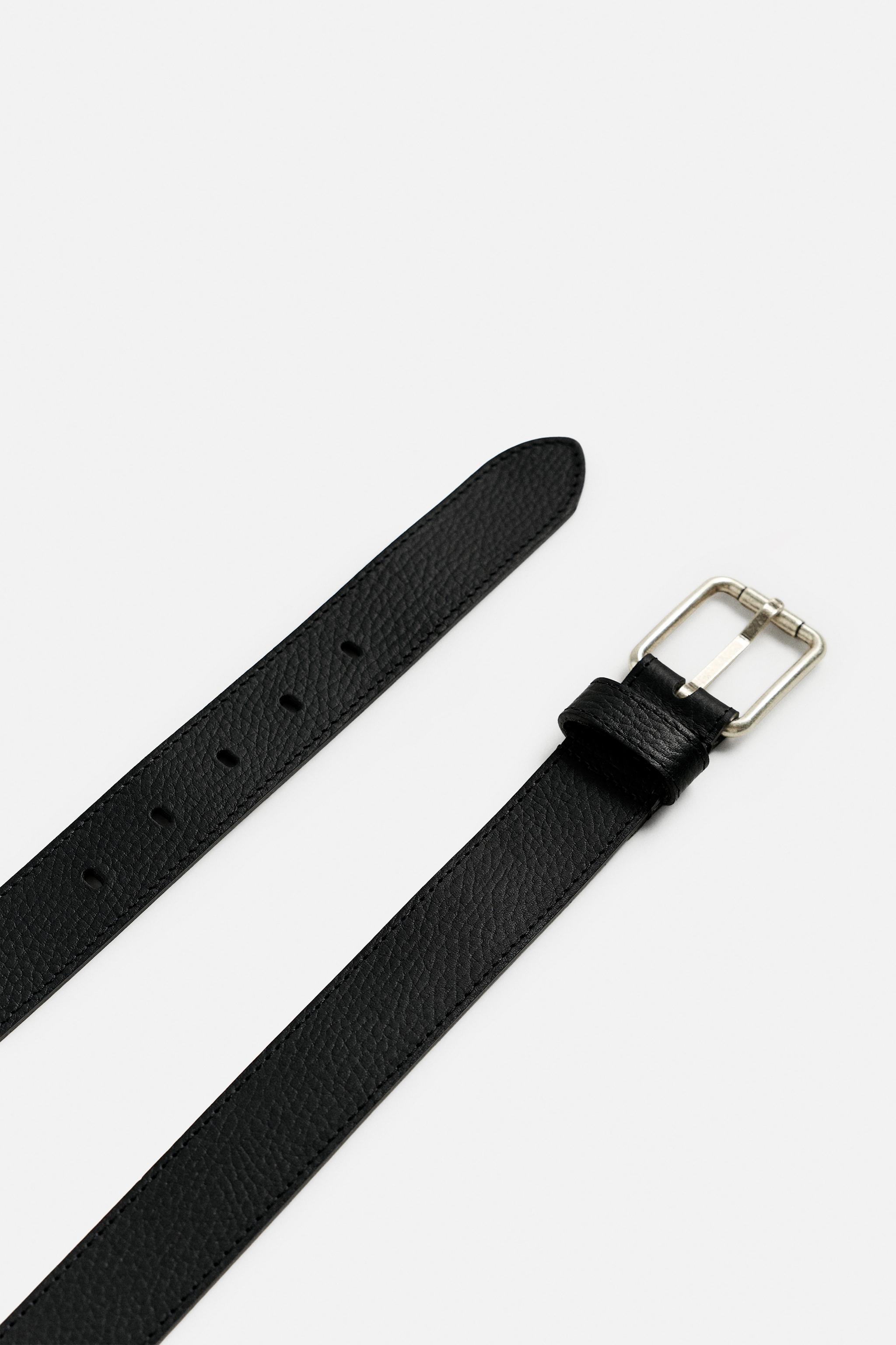 TOPSTITCH LEATHER BELT