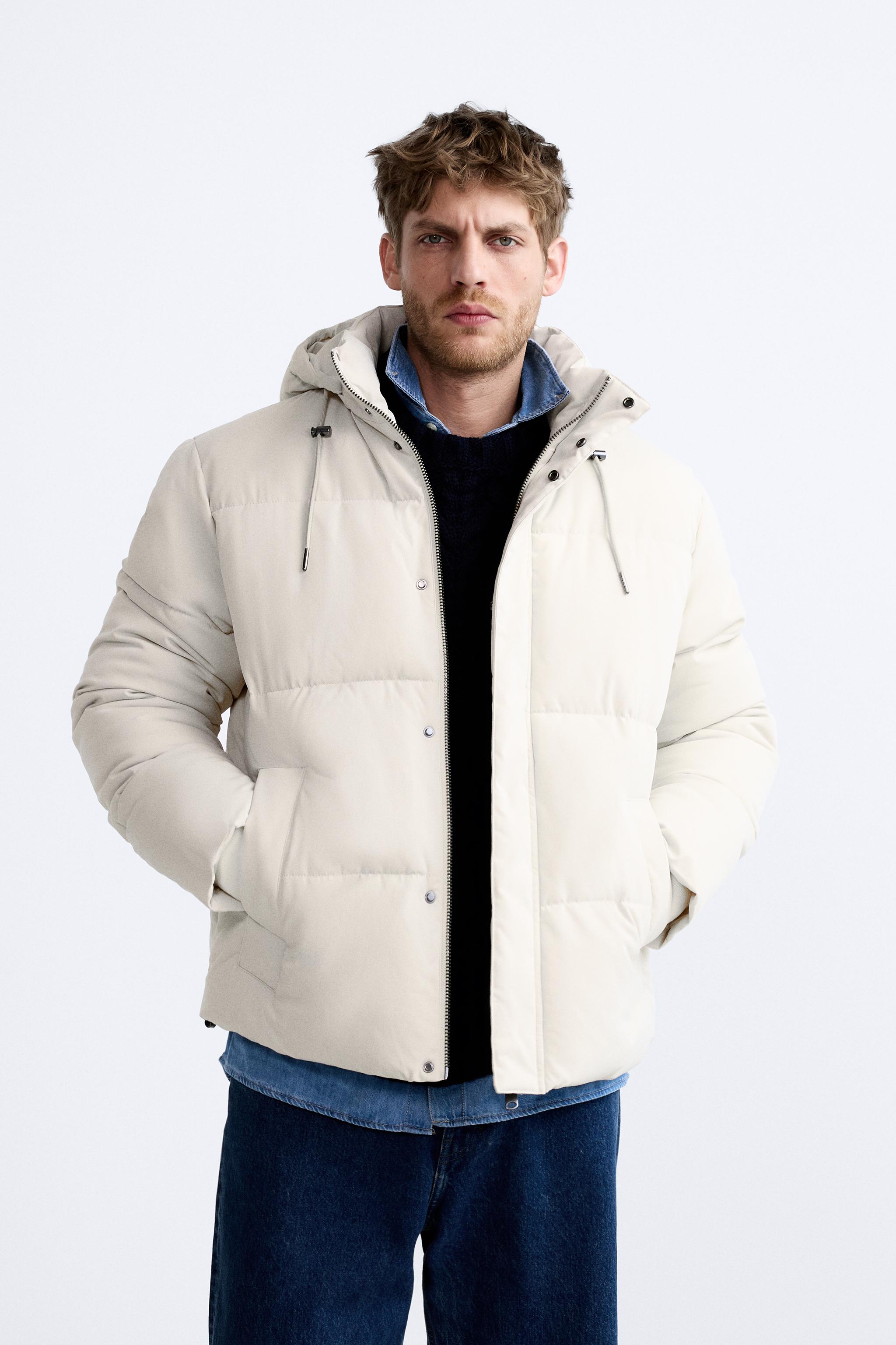 HOODED QUILTED JACKET - Sand | ZARA Canada