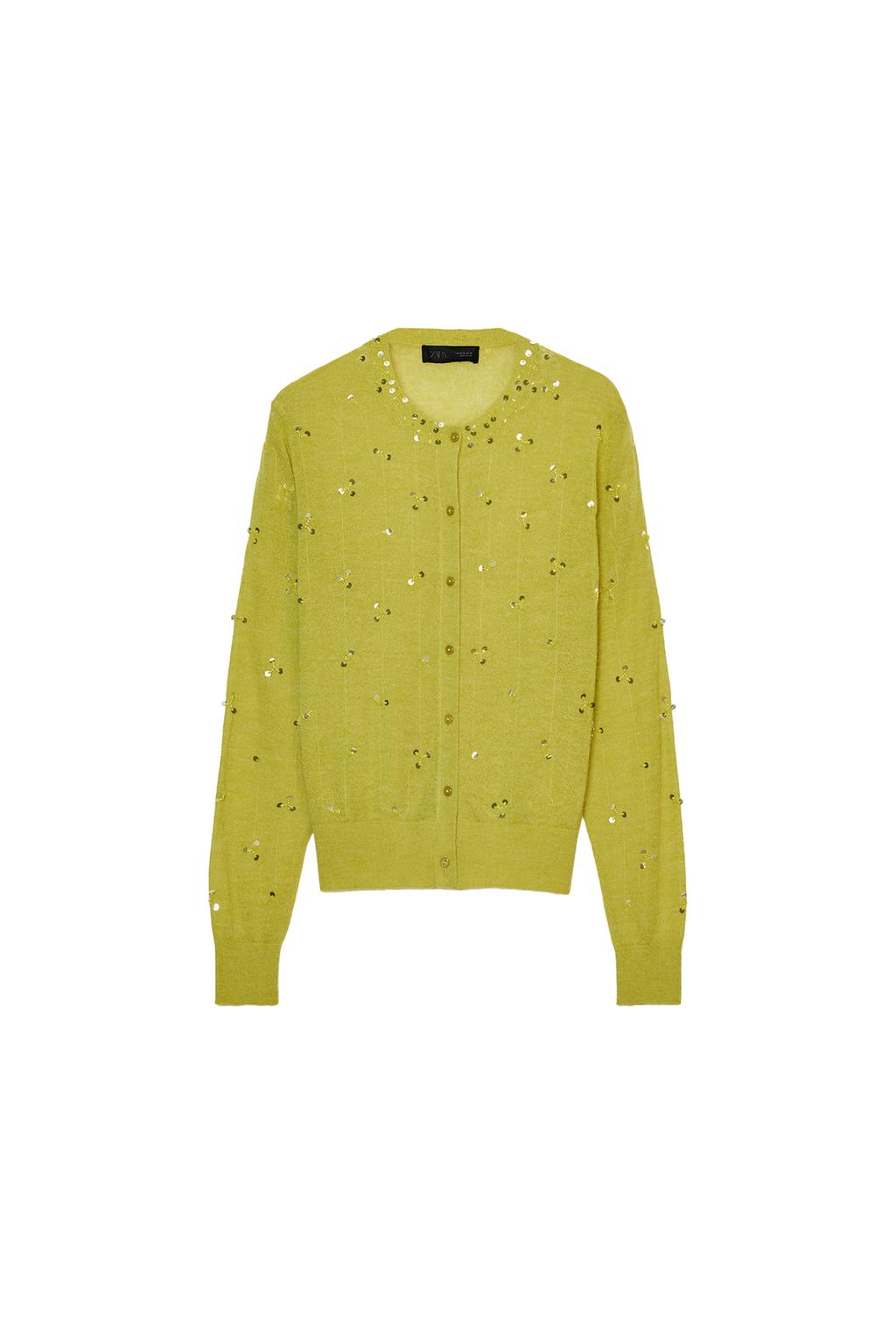SEQUIN KNIT CARDIGAN - image 3