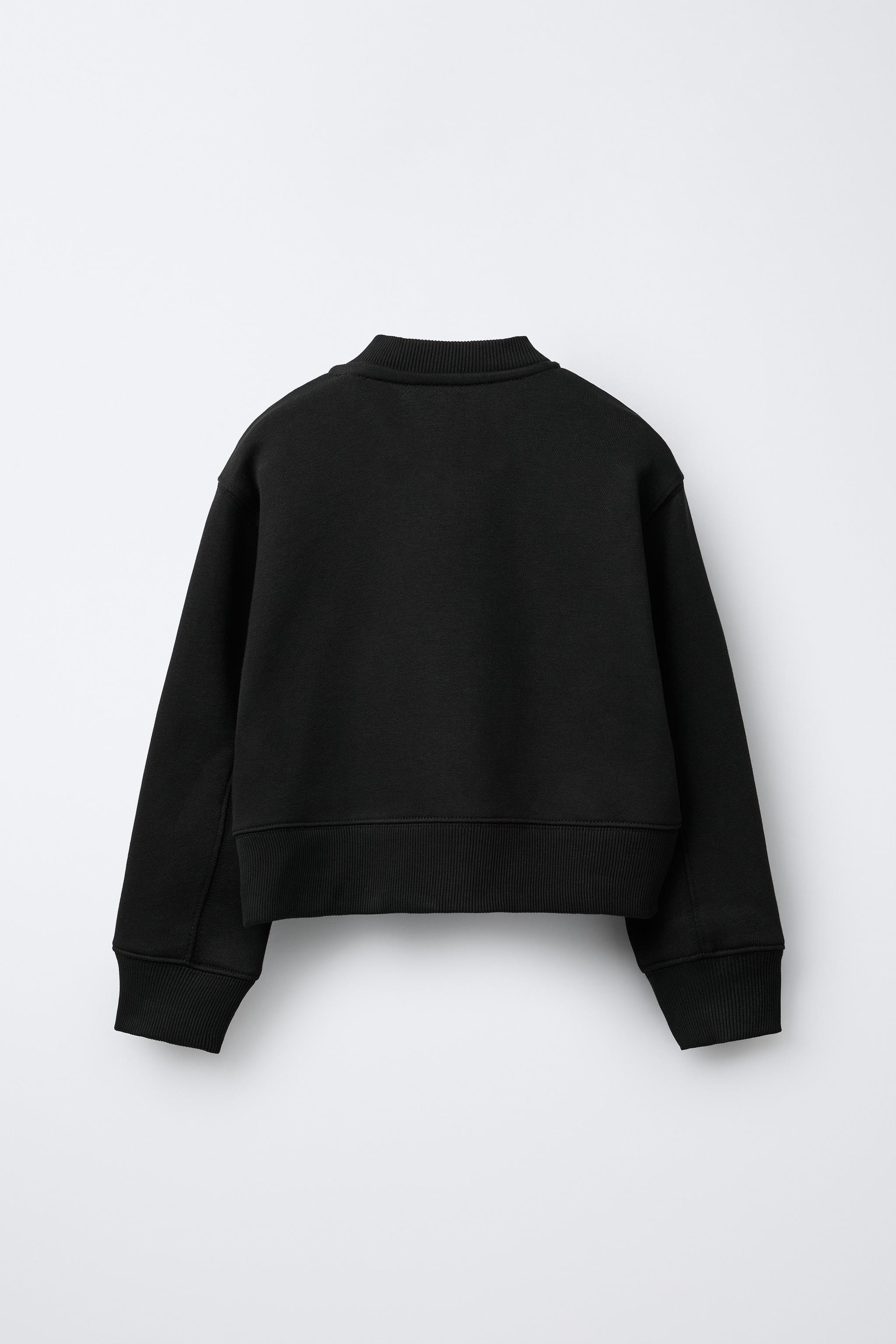 RUBBERIZED TEXT JOGGING SWEATSHIRT - Sand / Marl | ZARA United States