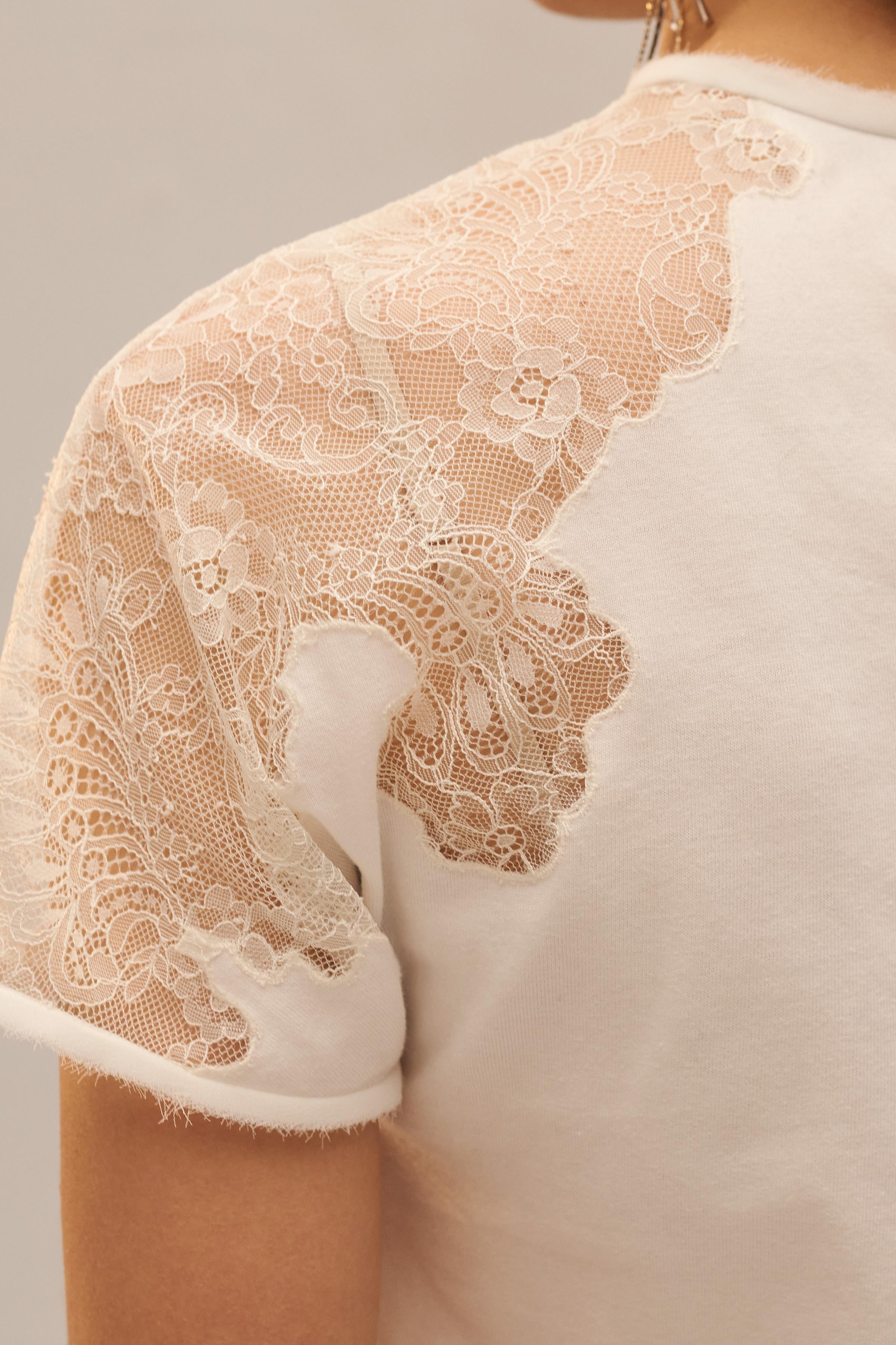 LIMITED EDITION ASYMMETRIC LACE T-SHIRT