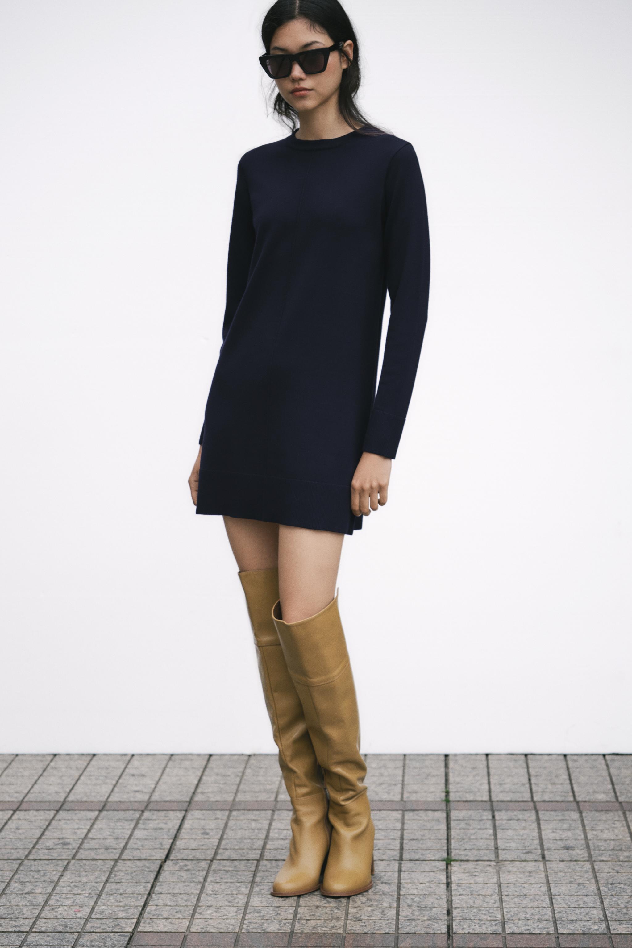 Oversized sweater dress zara online