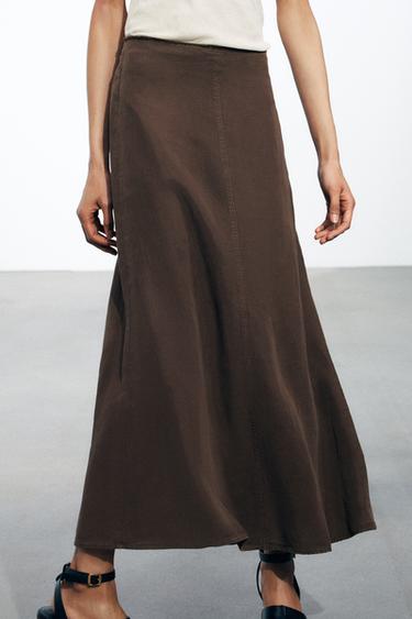 Faldas In English Next ASYMMETRIC PLEATED MIDI SKIRT TALL Falda