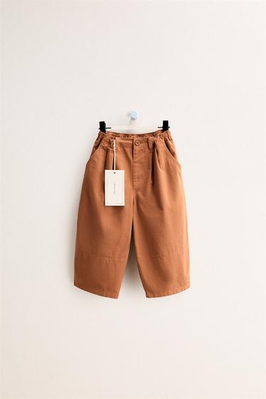 Zara ZARA TIMELESS - 氣球打褶長褲 - 棕色