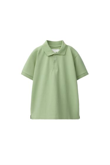 BASIC PIQUÉ POLO SHIRT - Mid-green by Zara