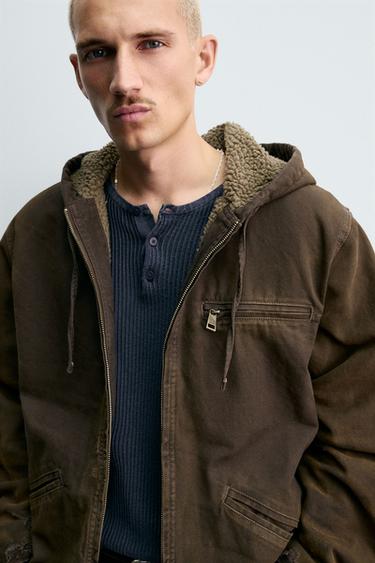 VESTE EFFET DÉLAVÉ VINTAGE - Marron de Zara - Image 4