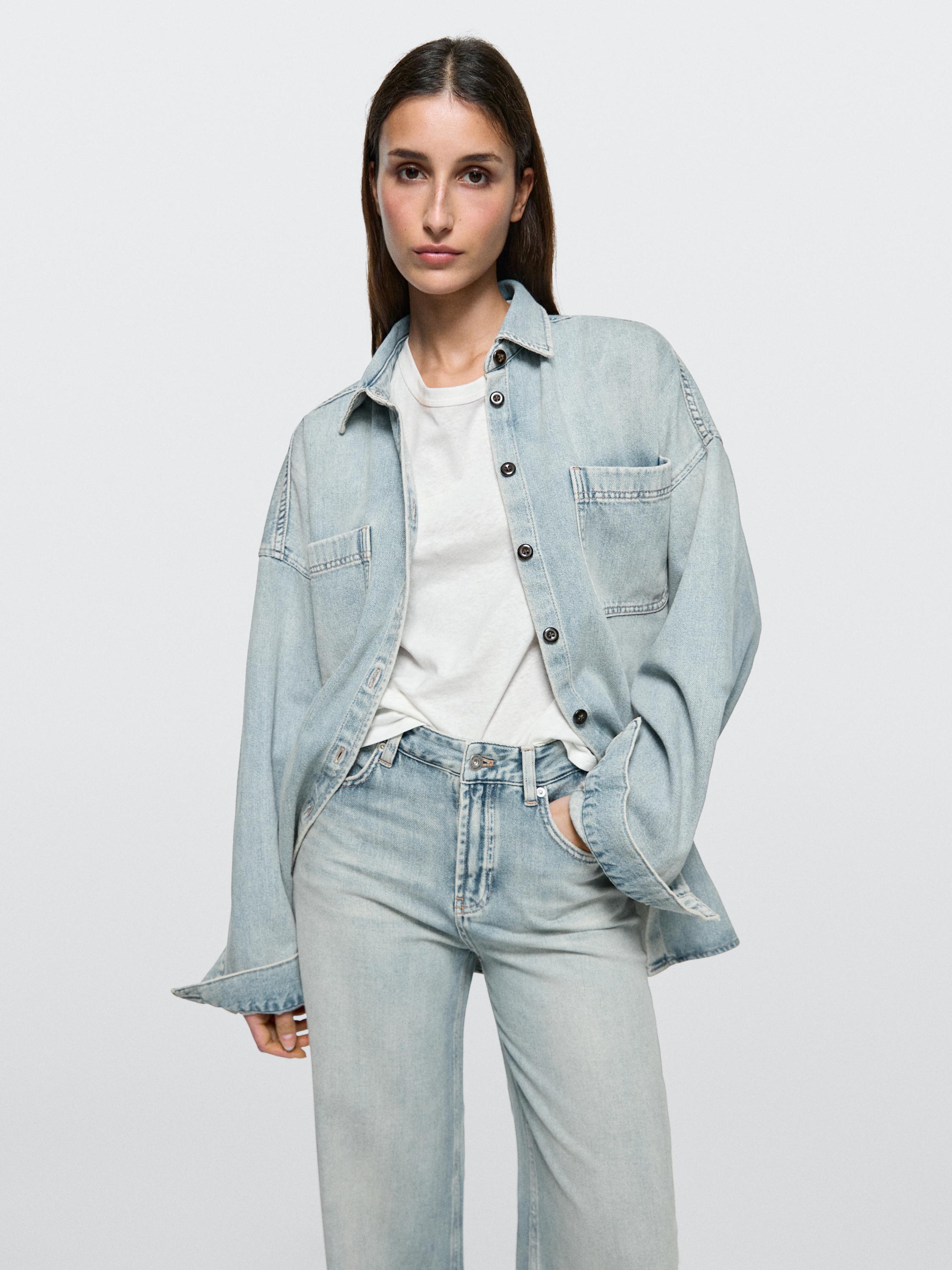 High-waist barrel fit jeans