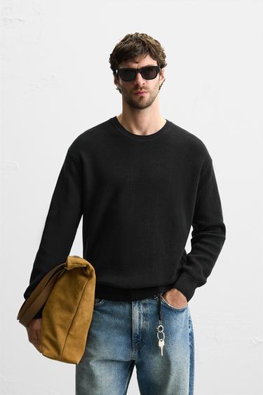 PURL KNIT SWEATER - Black by Zara