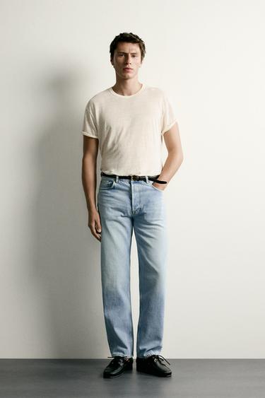 STRAIGHT-LEG JEANS - Blue by Zara