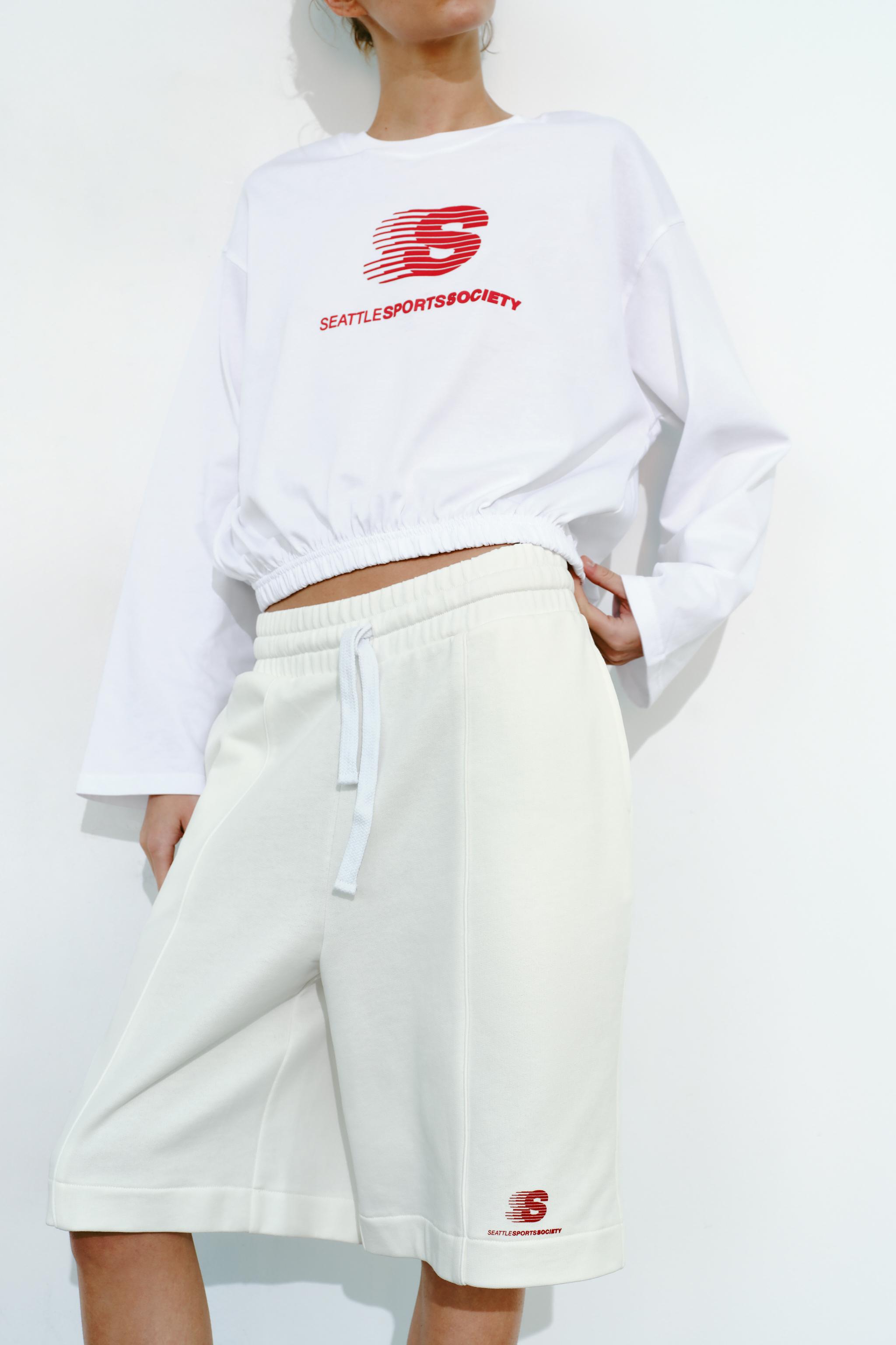 Zara cheap white sweatshirt