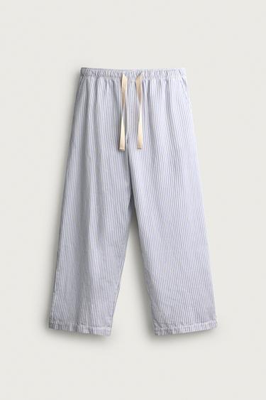 STRIPED WIDE-LEG TROUSERS - striped by Zara