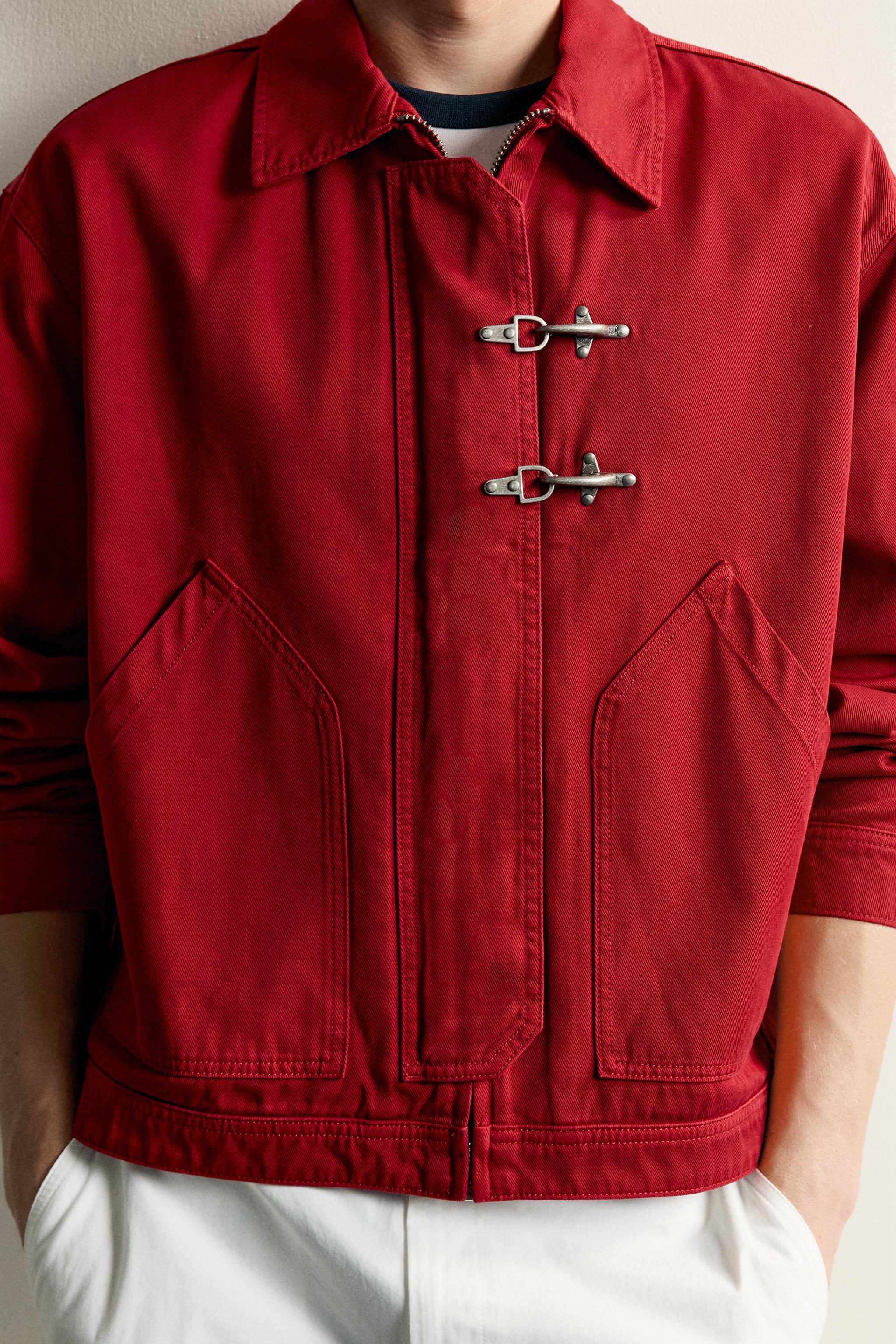 Мужские куртки Zara RELAXED FIT FIREMAN CLASP JACKET — фото 5