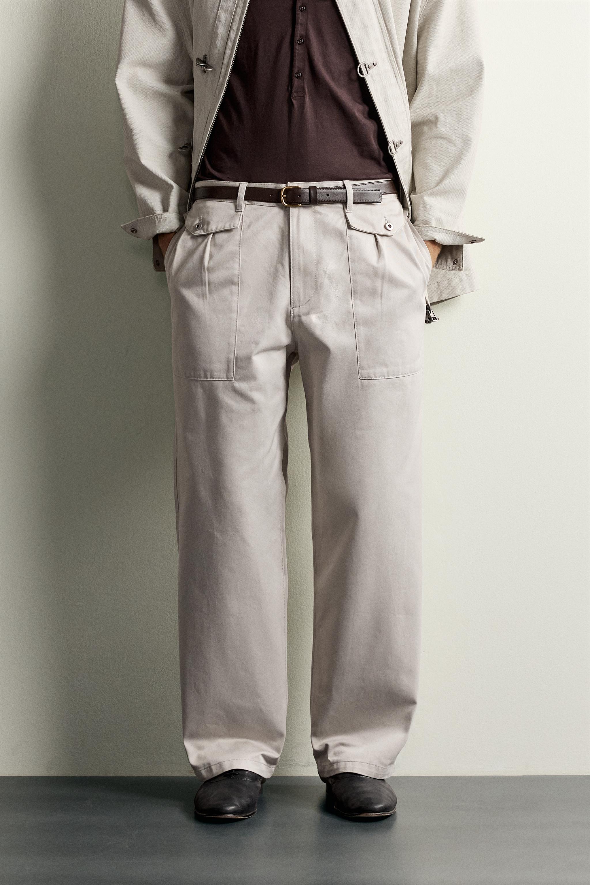 STRAIGHT RELAXED FIT POCKET PANTS