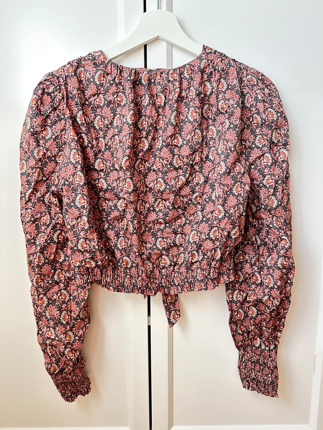 PRINTED BLOUSE WITH KNOT - Image 5