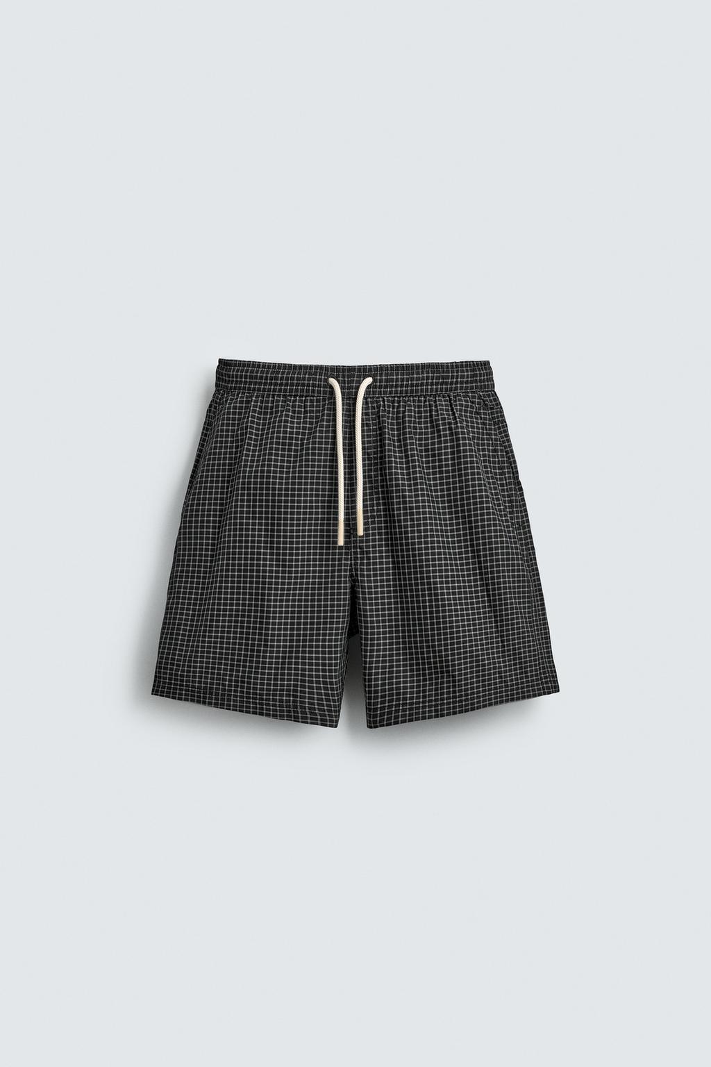 ZARA PLAID LONG SWIMSUIT