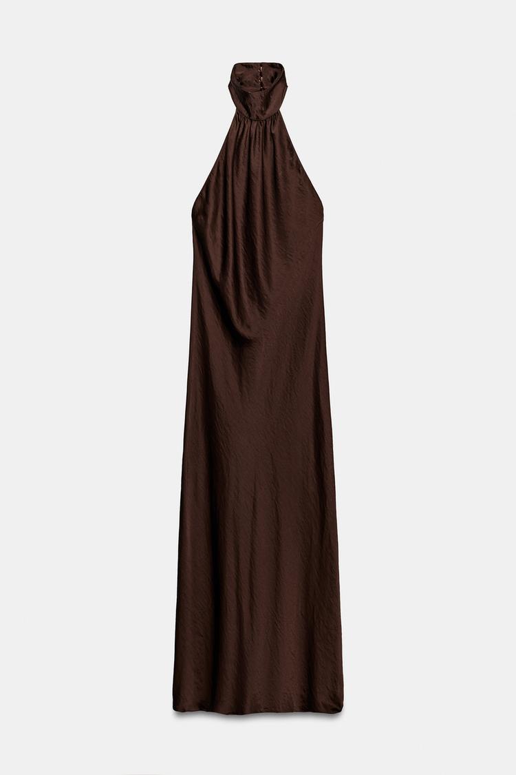Vestido largo de cuello halter de la colección ZW 7