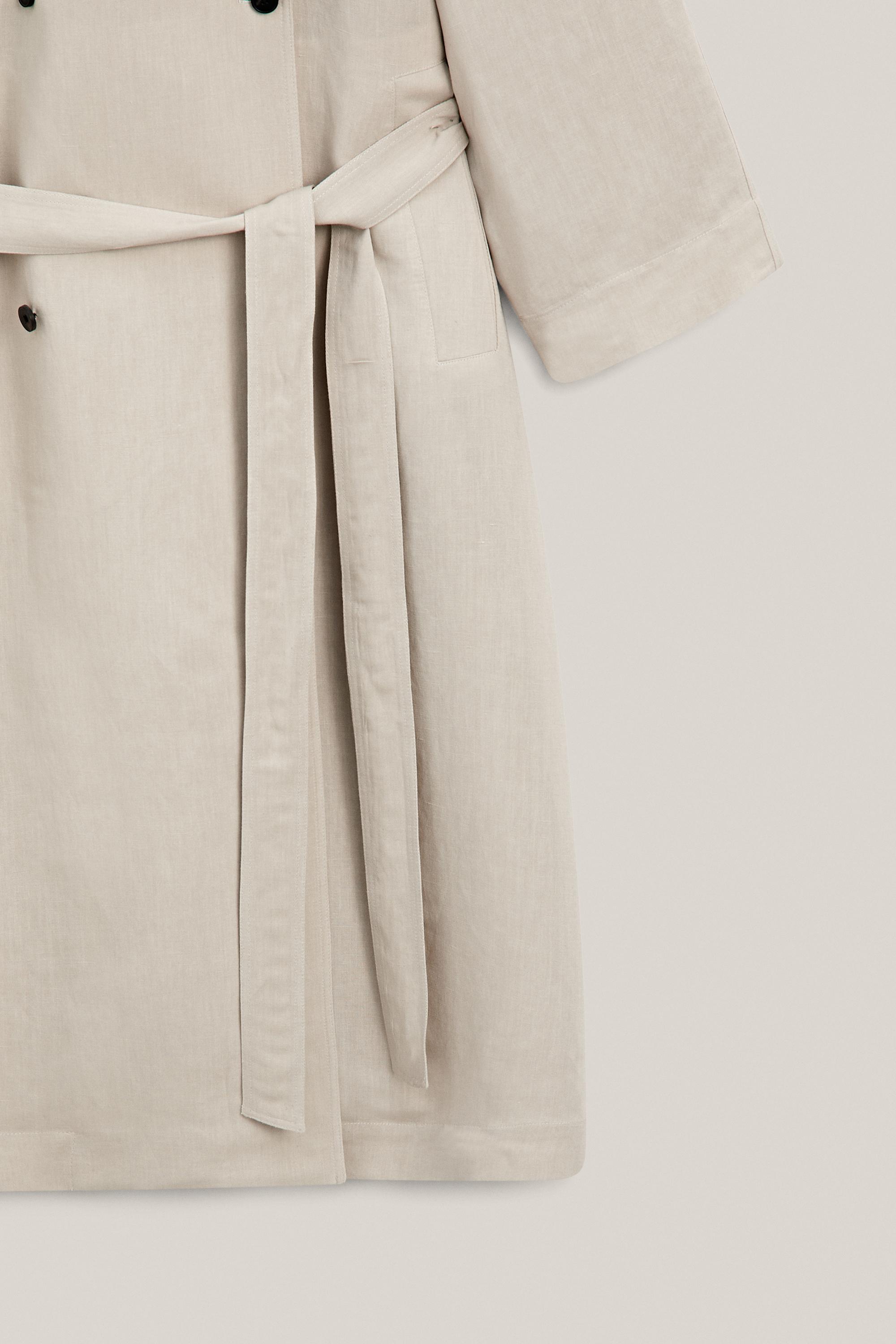 Oversize linen blend trench coat - LIMITED EDITION