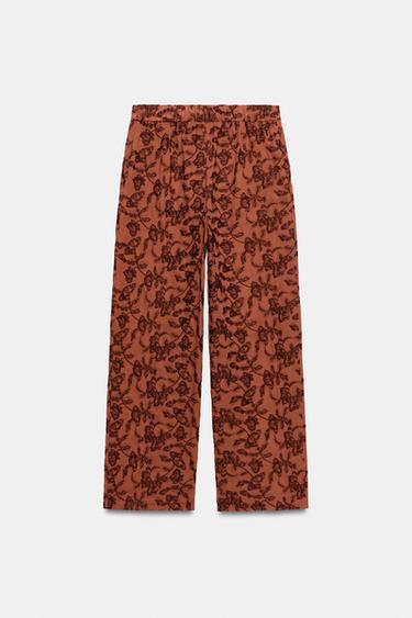 PANTALON DROIT BRODERIES - Tuile de Zara - Image 6