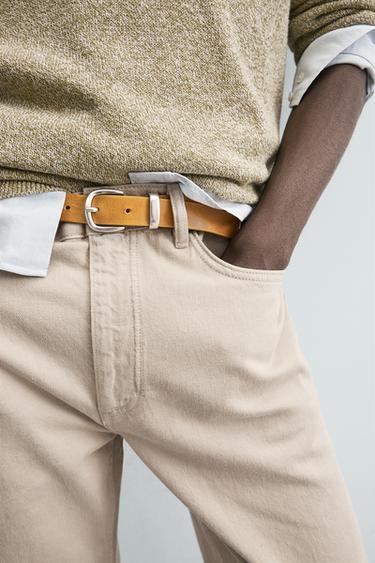 CEINTURE EN CUIR - Moutarde de Zara - Image 1